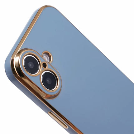 For iPhone 16 Plus Case TPU Slim Fit Shockproof Phone Cover 6D Electroplating