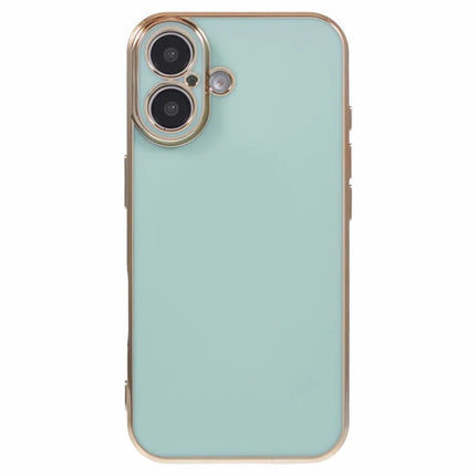 For iPhone 16 Plus Case TPU Slim Fit Shockproof Phone Cover 6D Electroplating