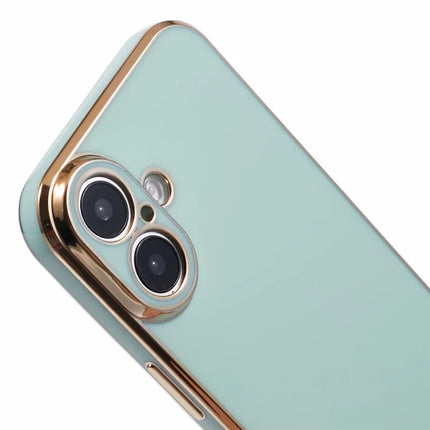 For iPhone 16 Plus Case TPU Slim Fit Shockproof Phone Cover 6D Electroplating
