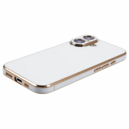 For iPhone 16 Plus Case TPU Slim Fit Shockproof Phone Cover 6D Electroplating