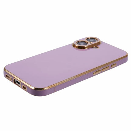 For iPhone 16 Plus Case TPU Slim Fit Shockproof Phone Cover 6D Electroplating