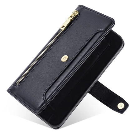 For OnePlus Nord CE4 Lite 5G / Oppo K12x 5G (China) Case PU Leather Crossbody Phone Cover with Zipper Pocket Wallet