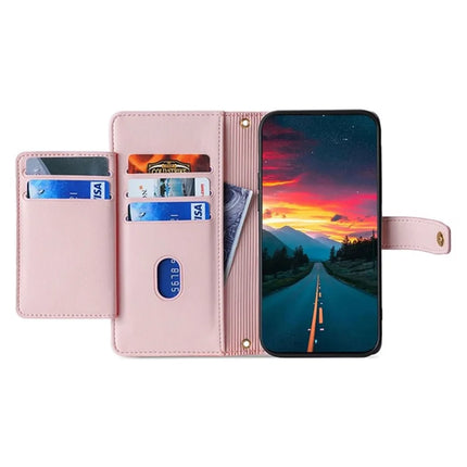 For OnePlus Nord CE4 Lite 5G / Oppo K12x 5G (China) Case PU Leather Crossbody Phone Cover with Zipper Pocket Wallet