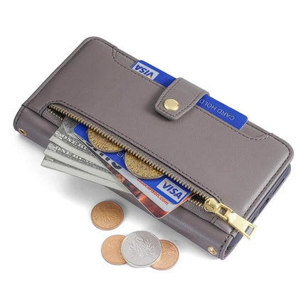 For OnePlus Nord CE4 Lite 5G / Oppo K12x 5G (China) Case PU Leather Crossbody Phone Cover with Zipper Pocket Wallet