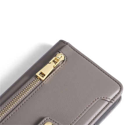 For OnePlus Nord CE4 Lite 5G / Oppo K12x 5G (China) Case PU Leather Crossbody Phone Cover with Zipper Pocket Wallet