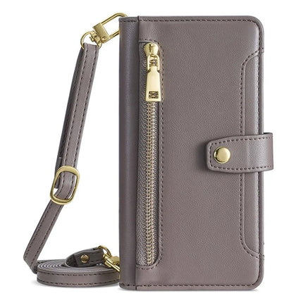 For OnePlus Nord CE4 Lite 5G / Oppo K12x 5G (China) Case PU Leather Crossbody Phone Cover with Zipper Pocket Wallet