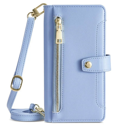 For OnePlus Nord CE4 Lite 5G / Oppo K12x 5G (China) Case PU Leather Crossbody Phone Cover with Zipper Pocket Wallet