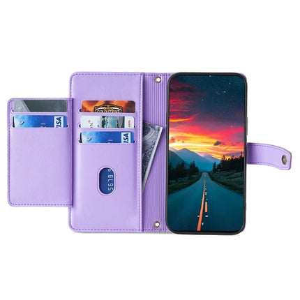 For OnePlus Nord CE4 Lite 5G / Oppo K12x 5G (China) Case PU Leather Crossbody Phone Cover with Zipper Pocket Wallet