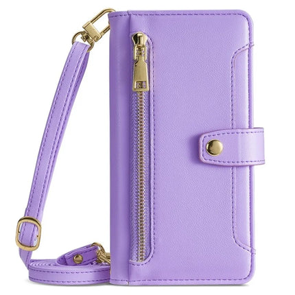 For OnePlus Nord CE4 Lite 5G / Oppo K12x 5G (China) Case PU Leather Crossbody Phone Cover with Zipper Pocket Wallet