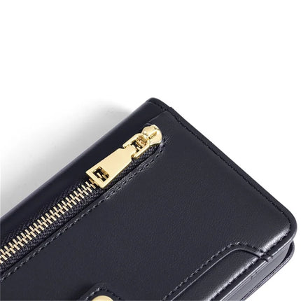 For Motorola Edge (2024) 5G Case PU Leather Crossbody Phone Cover with Zipper Pocket Wallet