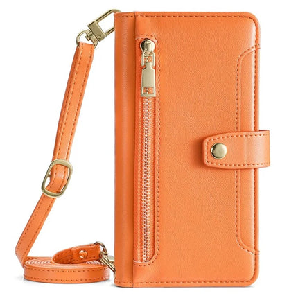 For Motorola Edge (2024) 5G Case PU Leather Crossbody Phone Cover with Zipper Pocket Wallet