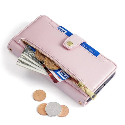 For Motorola Edge (2024) 5G Case PU Leather Crossbody Phone Cover with Zipper Pocket Wallet
