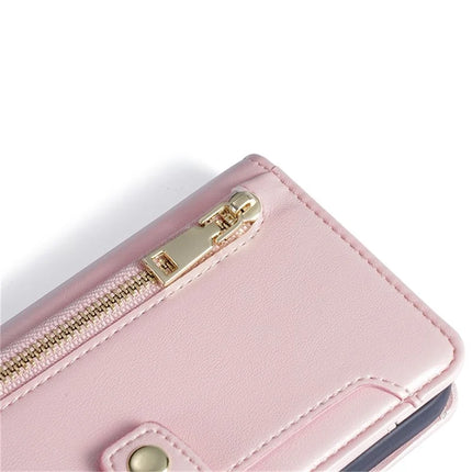 For Motorola Edge (2024) 5G Case PU Leather Crossbody Phone Cover with Zipper Pocket Wallet