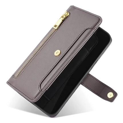 For Motorola Edge (2024) 5G Case PU Leather Crossbody Phone Cover with Zipper Pocket Wallet