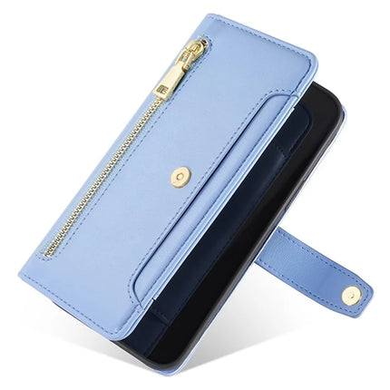 For Motorola Edge (2024) 5G Case PU Leather Crossbody Phone Cover with Zipper Pocket Wallet
