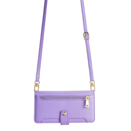 For Motorola Edge (2024) 5G Case PU Leather Crossbody Phone Cover with Zipper Pocket Wallet