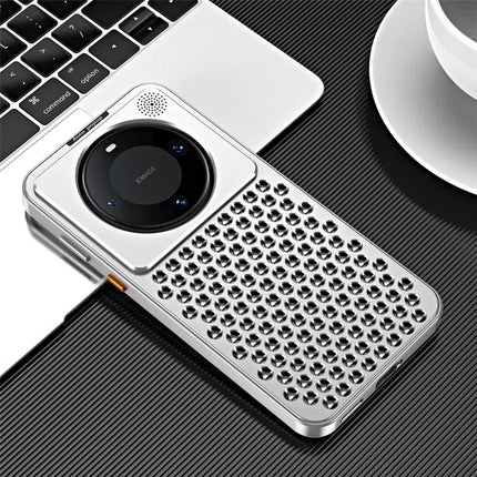 R-JUST RJ58 For Huawei Mate 60 Pro Case Auto Pop-Up Heat Dissipation Aromatherapy Aluminium Alloy Cover