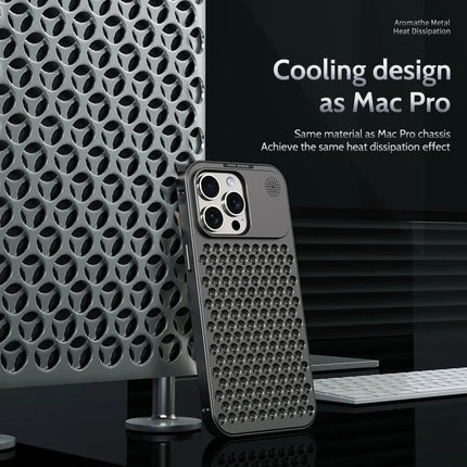 R-JUST RJ58 For iPhone 13 Pro Max Case Auto Pop-Up Heat Dissipation Aromatherapy Aluminium Alloy Cover