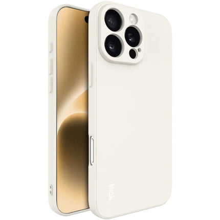 IMAK UC-4 Series for iPhone 16 Pro Max TPU Case Soft Phone Cover Straight Edge - White