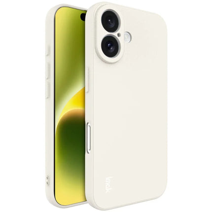 IMAK UC-4 Series for iPhone 16 TPU Case Soft Phone Cover Straight Edge - White