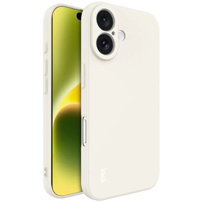 IMAK UC-4 Series for iPhone 16 TPU Case Soft Phone Cover Straight Edge - White
