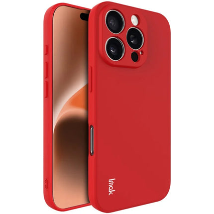IMAK UC-4 Series for iPhone 16 Pro TPU Case Soft Phone Cover Straight Edge - Red