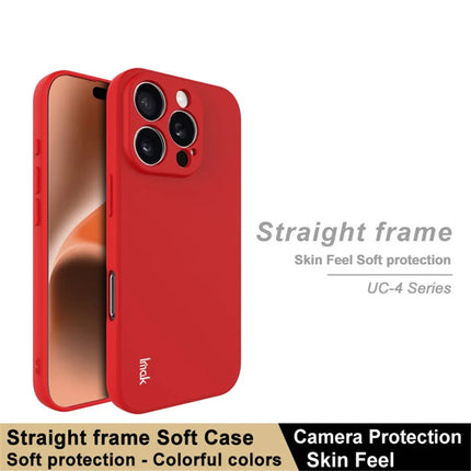 IMAK UC-4 Series for iPhone 16 Pro TPU Case Soft Phone Cover Straight Edge