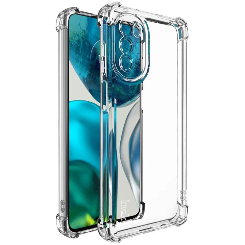ShopCaseCart Cover Case Motorola Moto G82 5G / G52 4G Protective cover Straight Frame Four Corner Impact-resistant Clear TPU Guard
