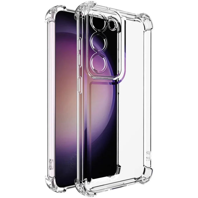 IMAK UX-4 Series for Samsung Galaxy S23 Case Straight Frame Four Corner Shockproof Clear TPU Cover