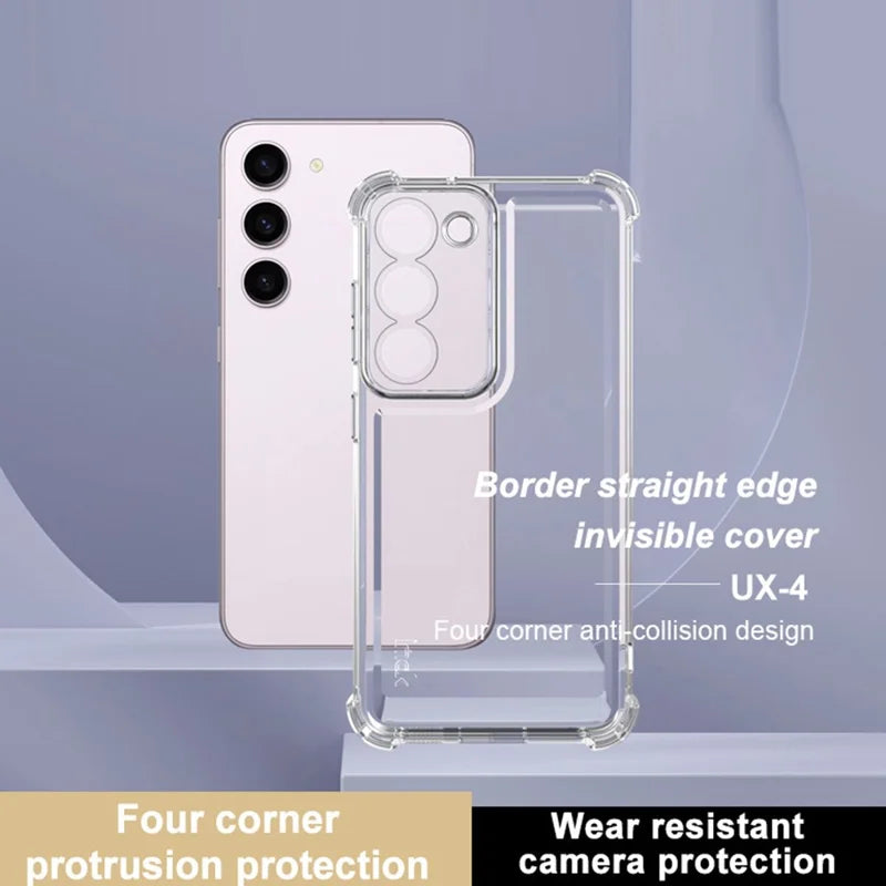 ShopCaseCart Cover Case Samsung Galaxy S23 Protective cover Straight Frame Four Corner Impact-resistant Clear TPU Guard