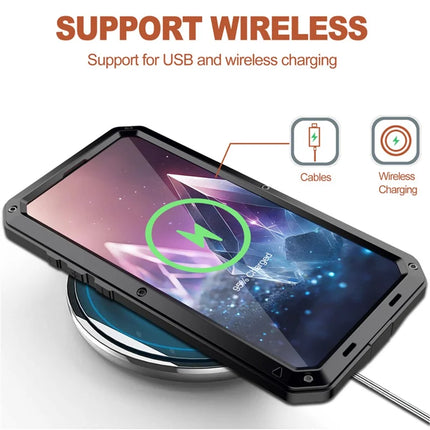 For iPhone 16 Plus Case Silicone+Metal Phone Cover with Tempered Glass Screen Protector