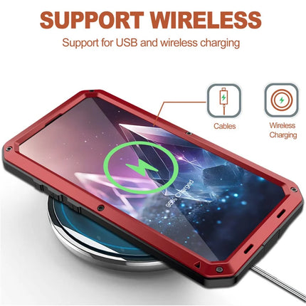 For iPhone 16 Plus Case Silicone+Metal Phone Cover with Tempered Glass Screen Protector