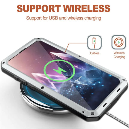 For iPhone 16 Plus Case Silicone+Metal Phone Cover with Tempered Glass Screen Protector