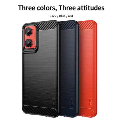 For Motorola Moto G35 5G Case MOFI JK TPU Series-1 Carbon Fiber Texture TPU Soft Phone Cover