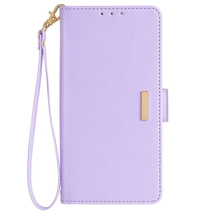 For iPhone 14 Leather Wallet Case RFID Blocking Stand Cover with Hand Strap