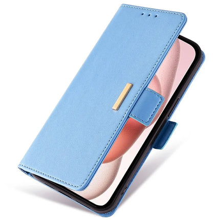 For iPhone 14 Leather Wallet Case RFID Blocking Stand Cover with Hand Strap