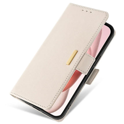 For iPhone 14 Leather Wallet Case RFID Blocking Stand Cover with Hand Strap