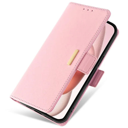 For iPhone 14 Leather Wallet Case RFID Blocking Stand Cover with Hand Strap