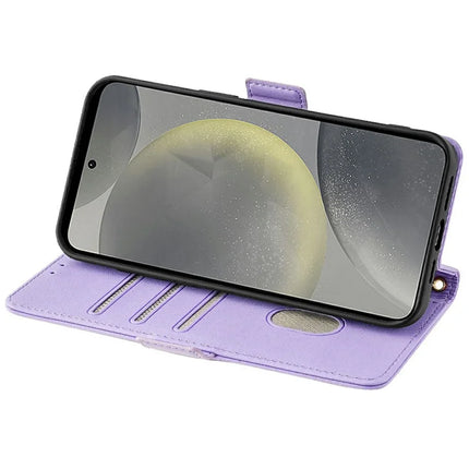 For Samsung Galaxy S23 FE Leather Wallet Case RFID Blocking Stand Cover with Hand Strap
