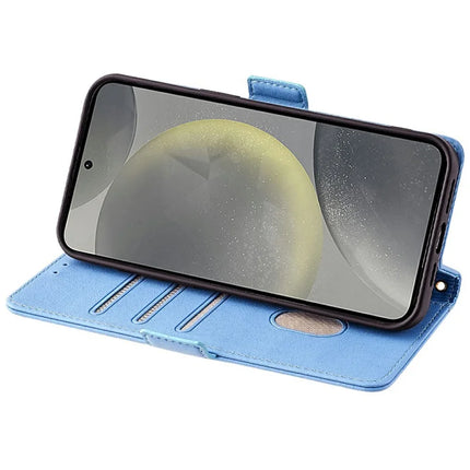 For Samsung Galaxy S23 FE Leather Wallet Case RFID Blocking Stand Cover with Hand Strap