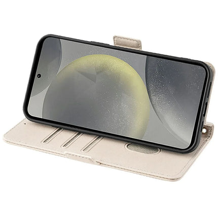 For Samsung Galaxy S23 FE Leather Wallet Case RFID Blocking Stand Cover with Hand Strap
