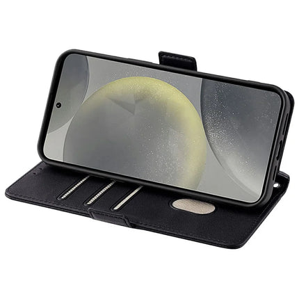 For Samsung Galaxy S23 FE Leather Wallet Case RFID Blocking Stand Cover with Hand Strap