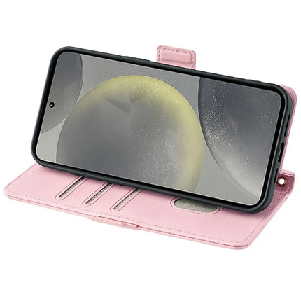 For Samsung Galaxy S23 FE Leather Wallet Case RFID Blocking Stand Cover with Hand Strap