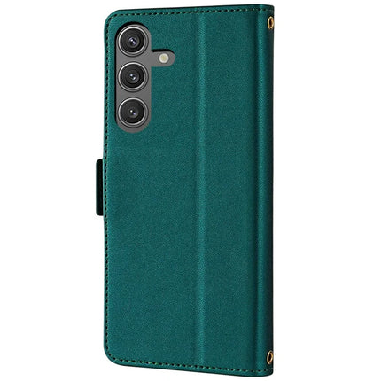 For Samsung Galaxy S23 FE Leather Wallet Case RFID Blocking Stand Cover with Hand Strap