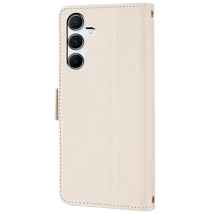 For Samsung Galaxy A55 5G Leather Wallet Case RFID Blocking Stand Cover with Hand Strap