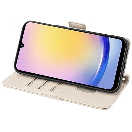 For Samsung Galaxy A15 5G Leather Wallet Case RFID Blocking Stand Cover with Hand Strap