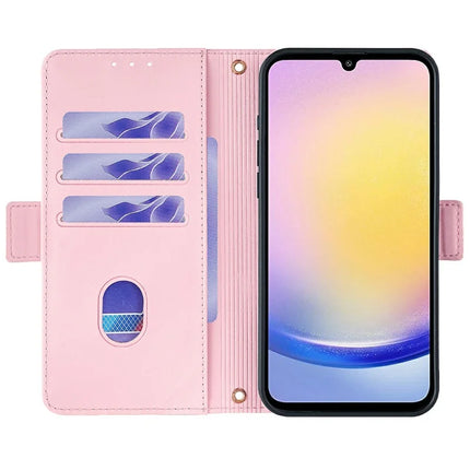 For Samsung Galaxy A15 5G Leather Wallet Case RFID Blocking Stand Cover with Hand Strap