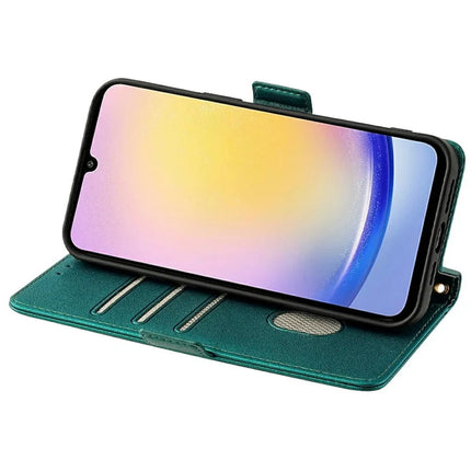 For Samsung Galaxy A15 5G Leather Wallet Case RFID Blocking Stand Cover with Hand Strap