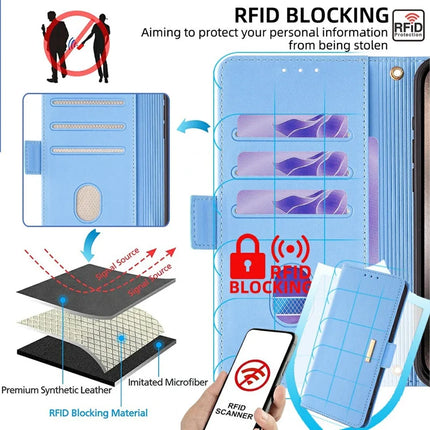 For Honor 200 Lite Leather Wallet Case RFID Blocking Stand Cover with Hand Strap
