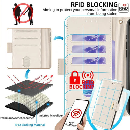 For Motorola Edge 50 Neo 5G / Moto S50 5G / Thinkphone 25 5G Leather Wallet Case RFID Blocking Stand Cover with Hand Strap